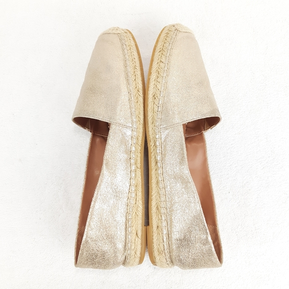HALOGEN GOLD LEATHER ESPADRILLES - Picture 12 of 16